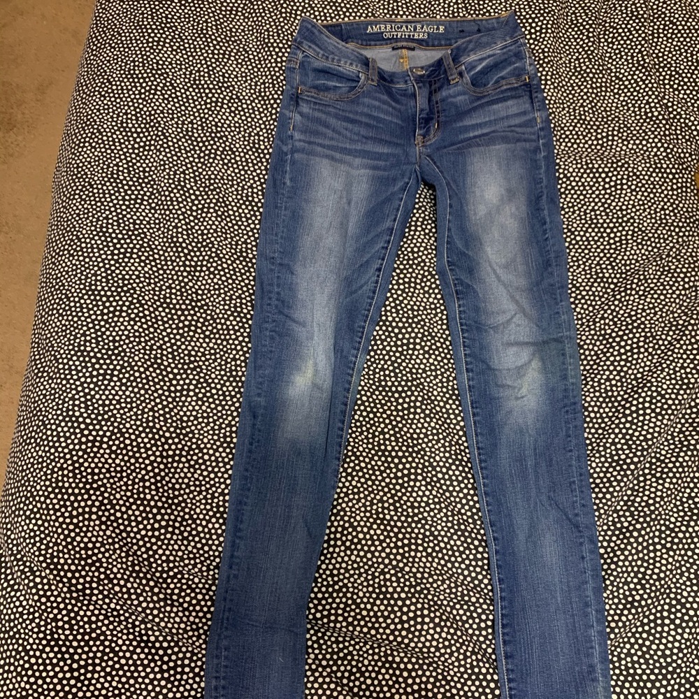American Eagle jeans and Abercrombie shirt